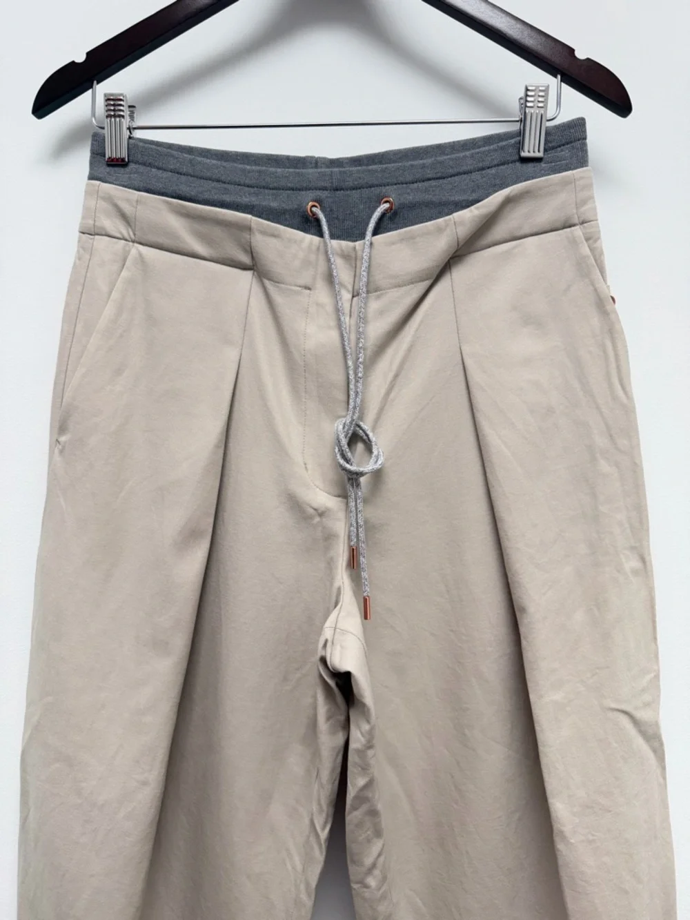 Kit And Ace Quick Drawstring Trouser West Coast Fit Tan Gray Size 4